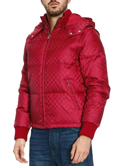 gucci red nylon jacket|Gucci puffer jacket men's.